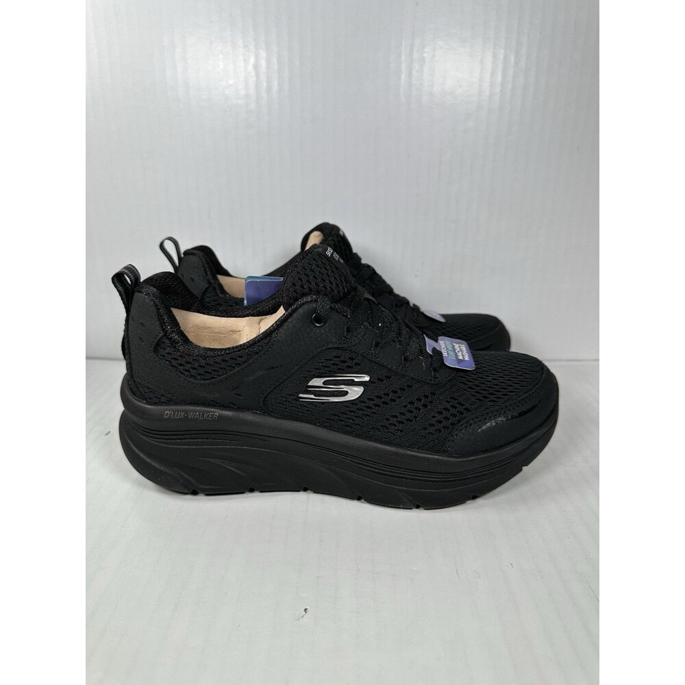 Size 7 Skechers Womens D'Lux Walker Infinite Motion Shoe Sneaker Black 149023